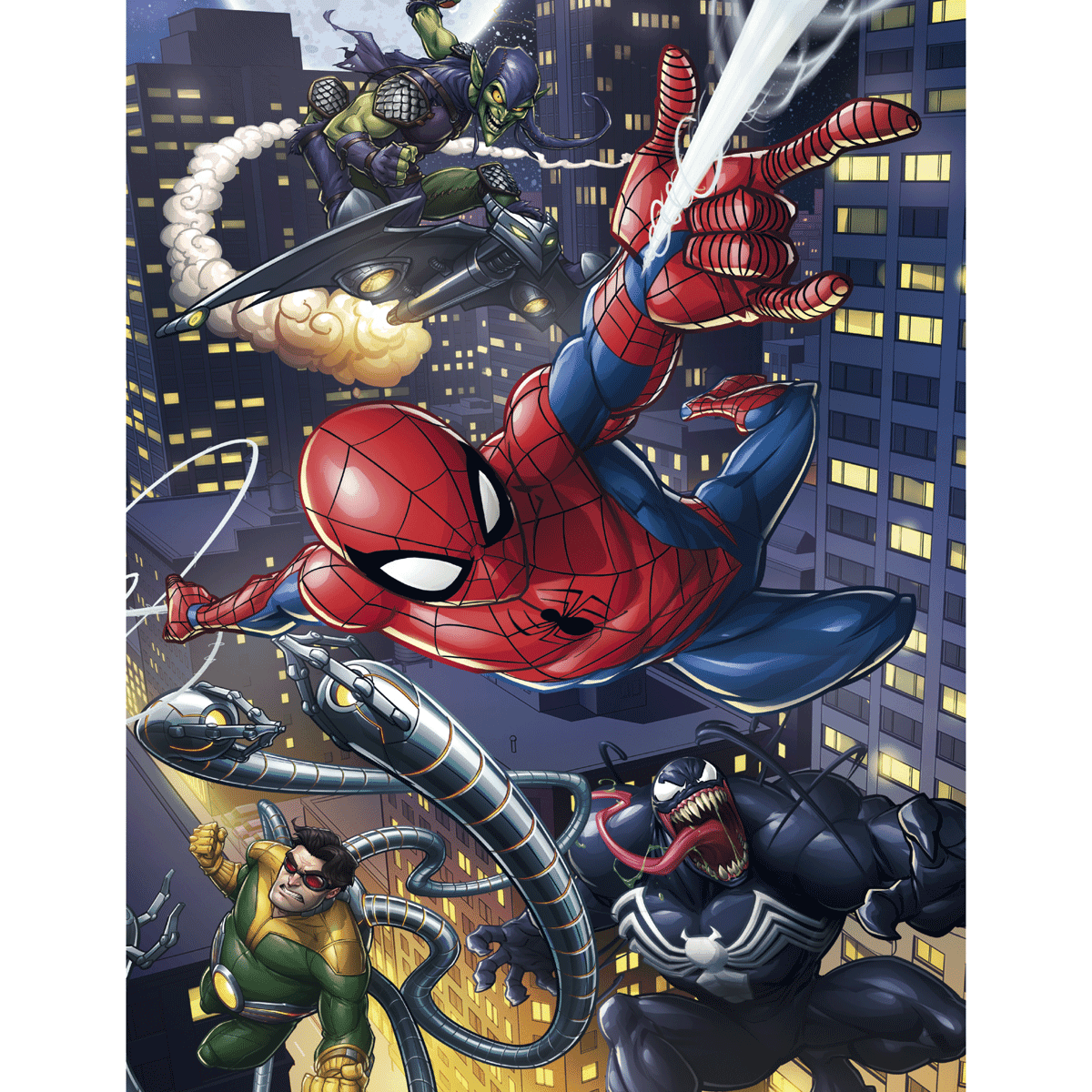 Clementoni supercolor puzzle - marvel spiderman - 180 pezzi, puzzle bambini 7 anni - CLEMENTONI