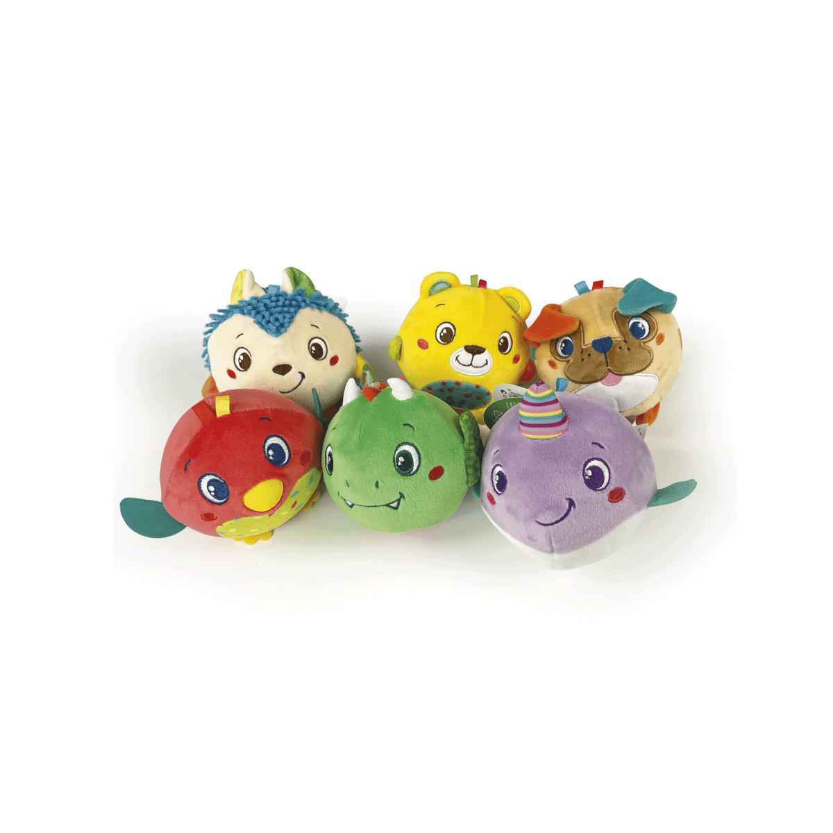 Baby clementoni - animal soft ball - display assortito, 1 peluche prima infanzia - BABY CLEMENTONI