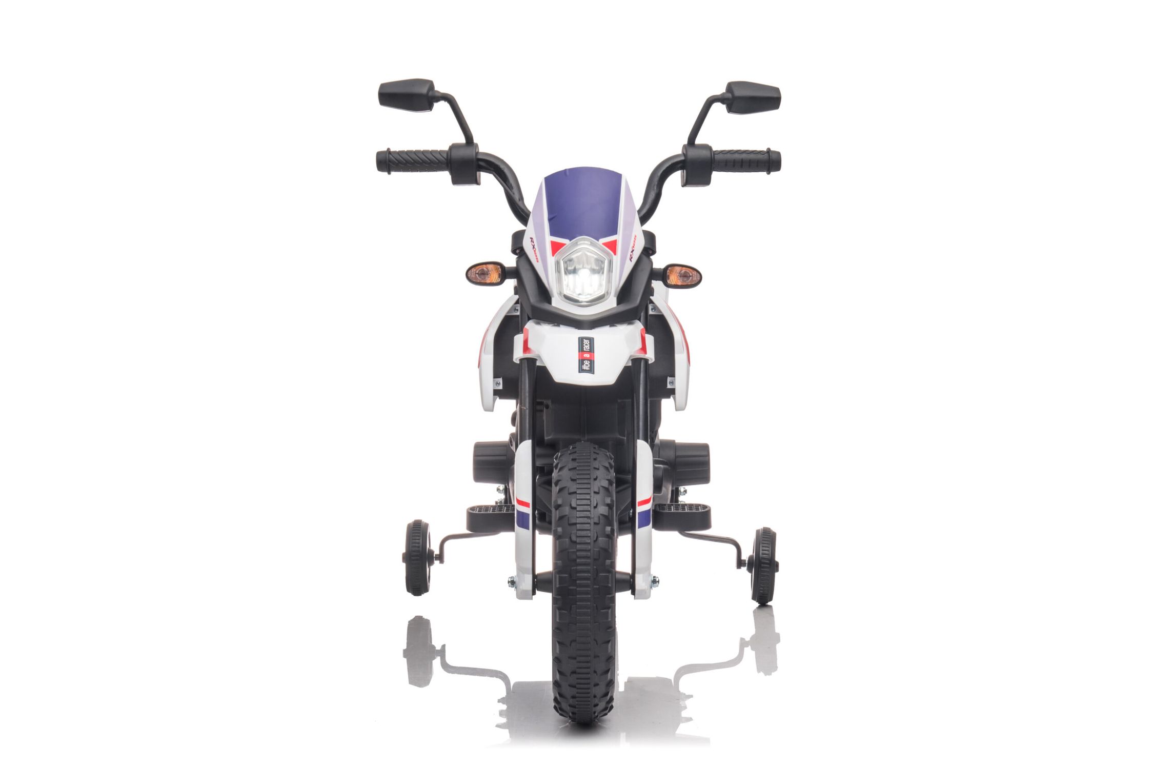 Mini moto elettrica per bambini aprilia motocross rx125 bianca - 
