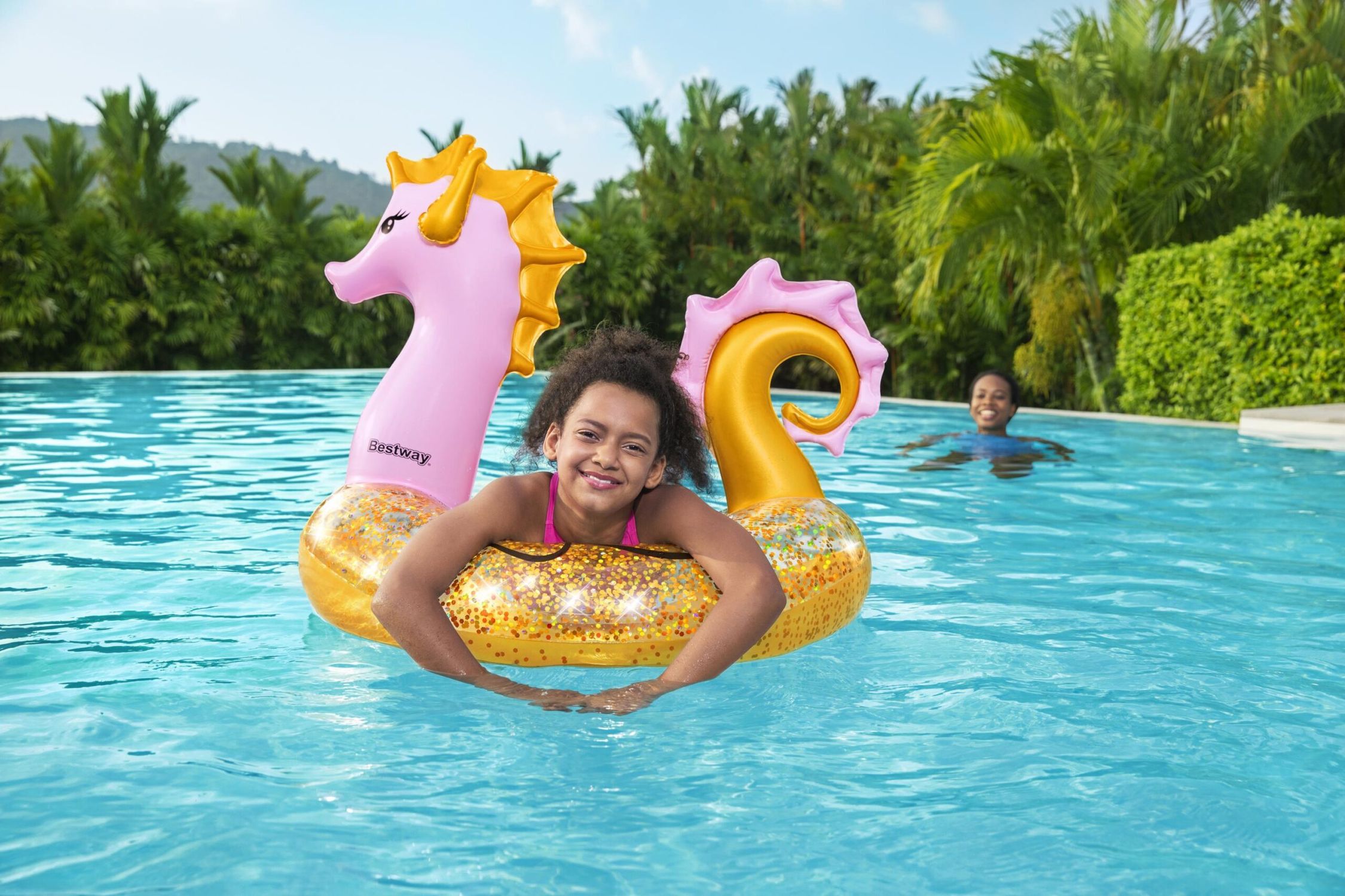 Salvagente fashion cavalluccio marino glitterato cm. 115 - Bestway