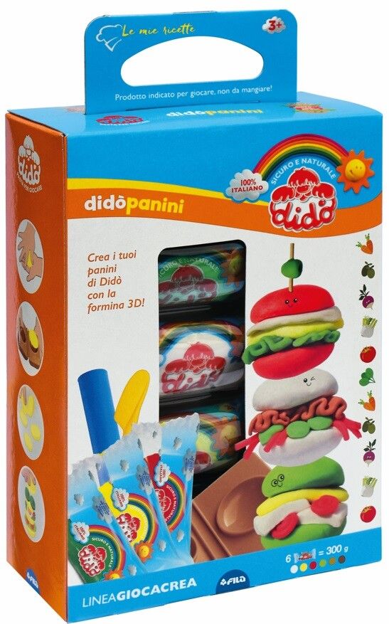 Dido' giocacrea le mie ricette panini - set creativo con pasta per giocare - DIDO'