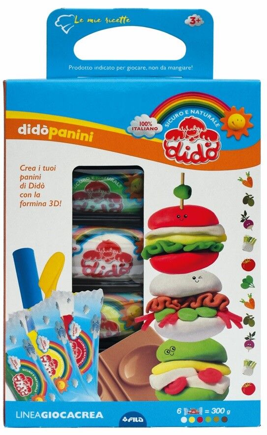 Dido' giocacrea le mie ricette panini - set creativo con pasta per giocare - DIDO'