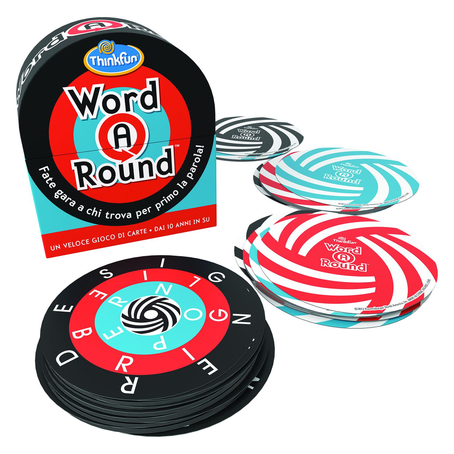 Thinkfun - word a round, gioco di carte per bambini, parole e abilità linguistiche, età 10+ anni - RAVENSBURGER