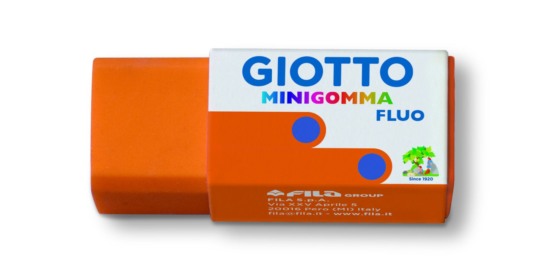 Giotto mini gomma fluo - confezione 5 minigomme colori fluo - GIOTTO