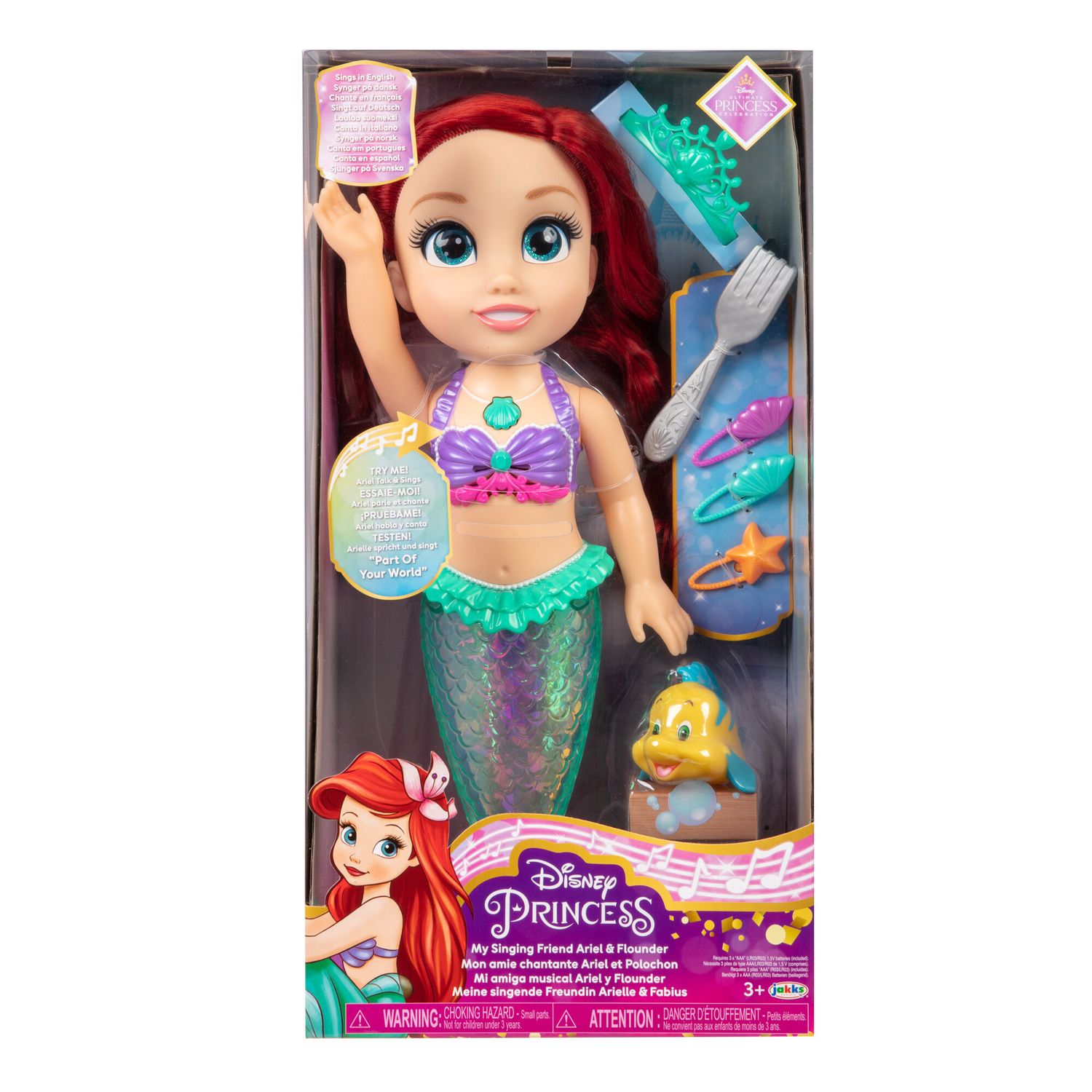 Disney princess ariel. bambola da 38 cm che canta proprio come nel film - DISNEY PRINCESS