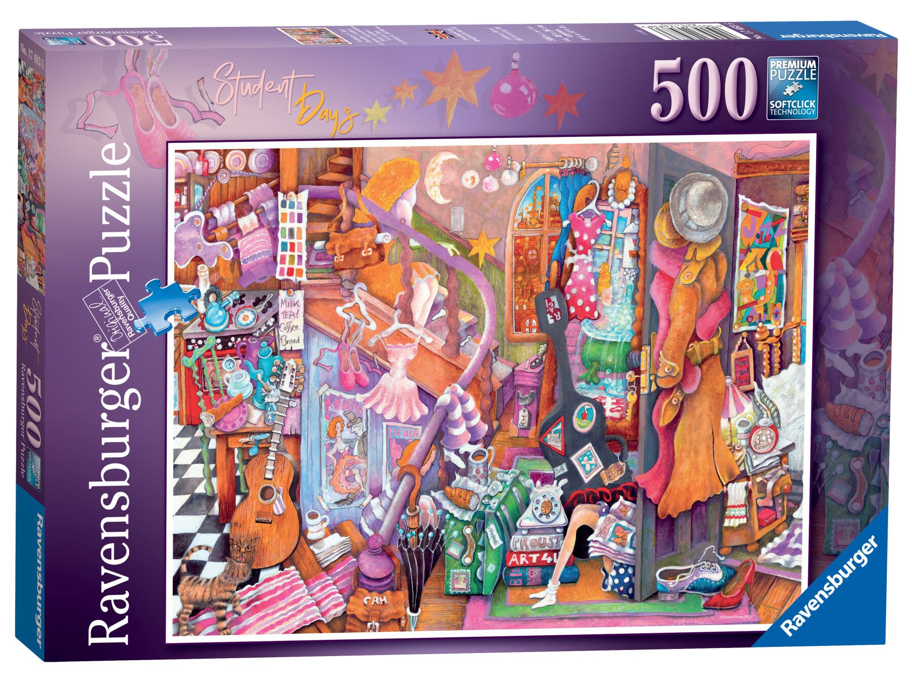 Ravensburger - puzzle la stanza della studentessa, 500 pezzi, puzzle adulti - RAVENSBURGER