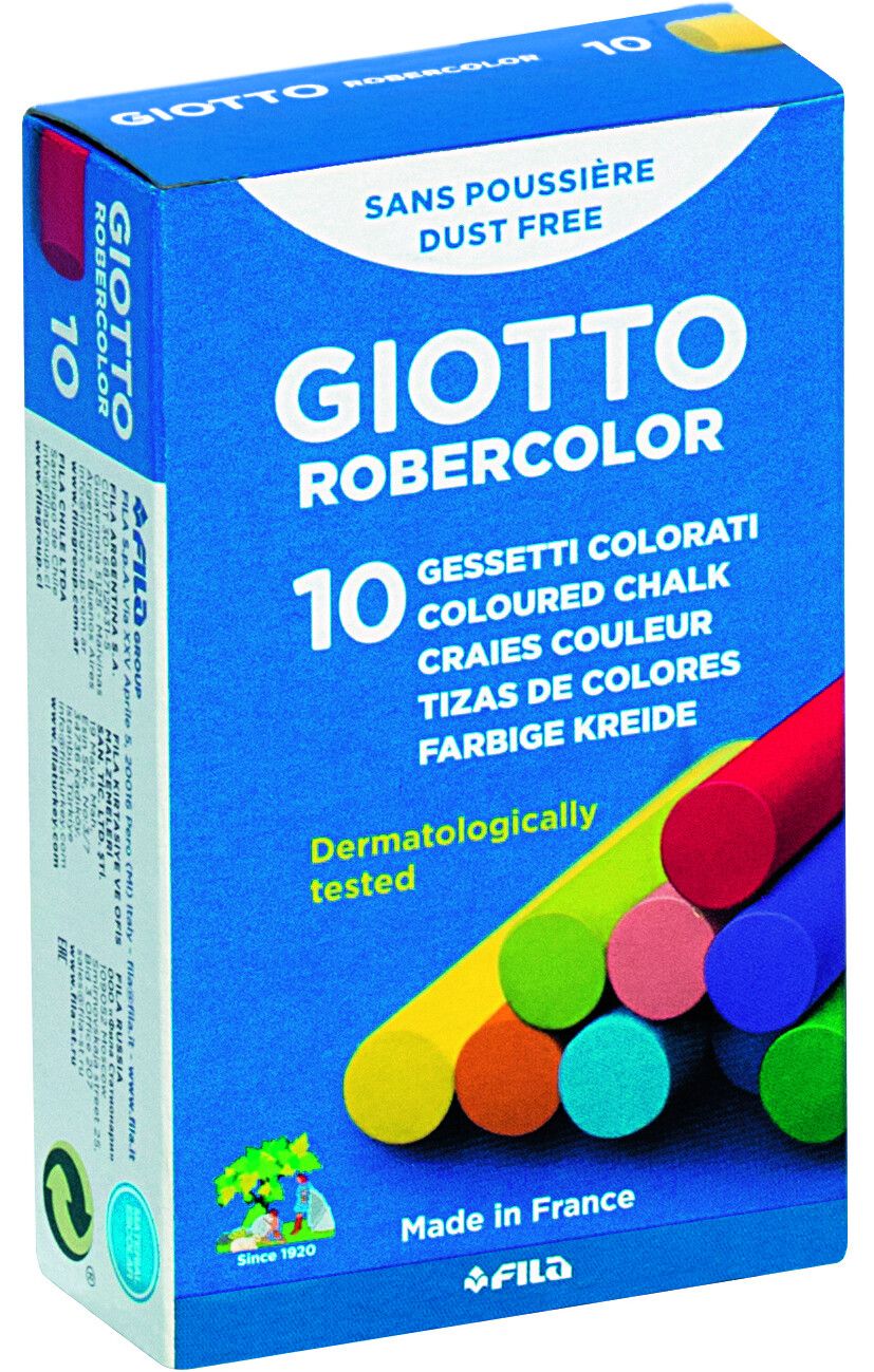 Giotto gessetti tondi colorati - astuccio con doppia confezione ( 2 x 10 pz) - GIOTTO
