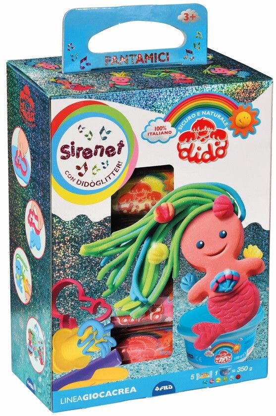 Dido' giocacrea fantamici sirenet - set creativo con pasta per giocare - DIDO'