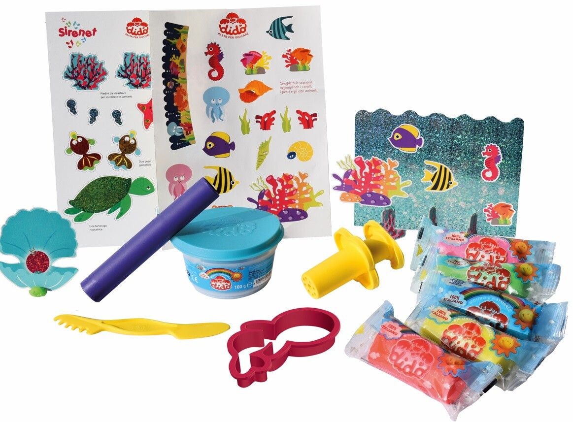 Dido' giocacrea fantamici sirenet - set creativo con pasta per giocare - DIDO'