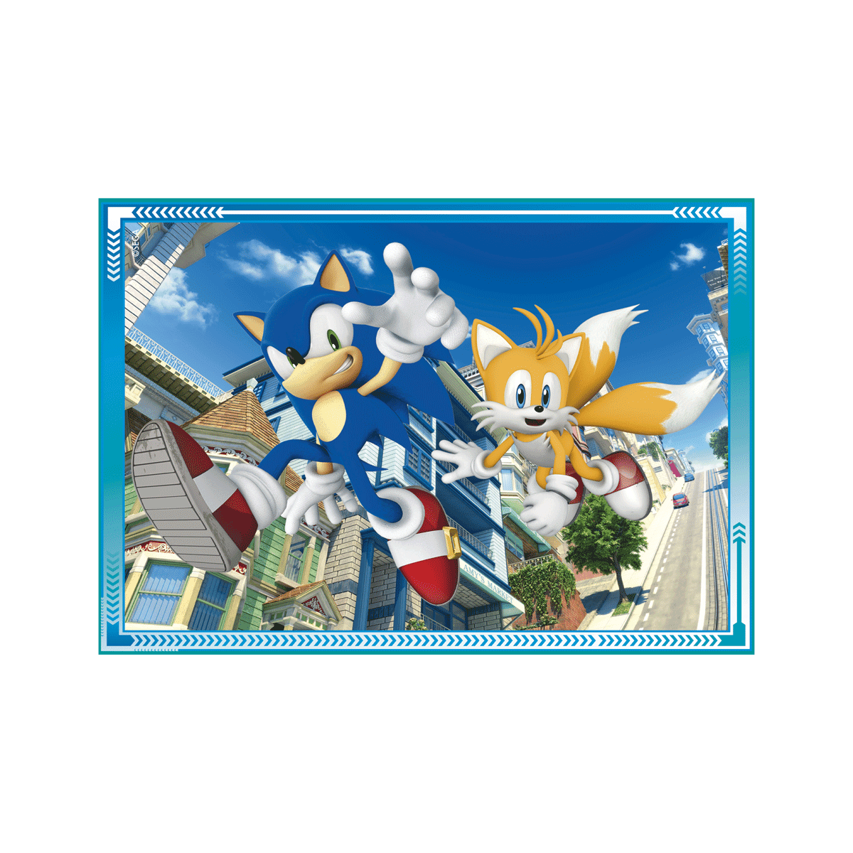 Clementoni supercolor puzzle 4in1 sonic - 1x12 + 1x16 + 1x20 + 1x24 pezzi, puzzle bambini 3 anni - CLEMENTONI