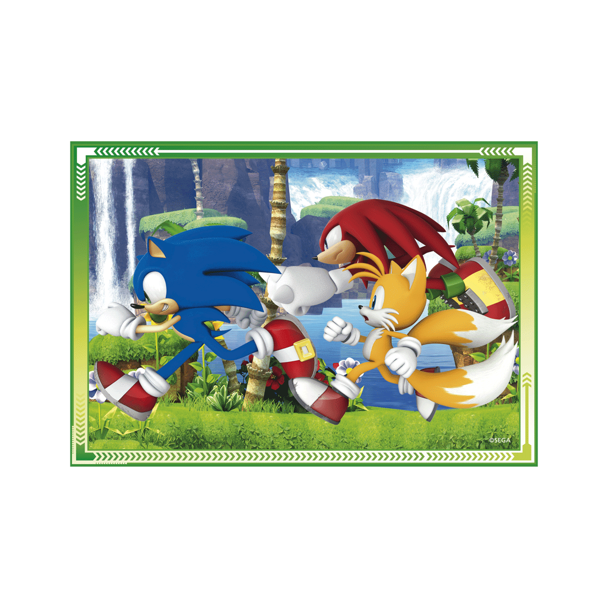 Clementoni supercolor puzzle 4in1 sonic - 1x12 + 1x16 + 1x20 + 1x24 pezzi, puzzle bambini 3 anni - CLEMENTONI