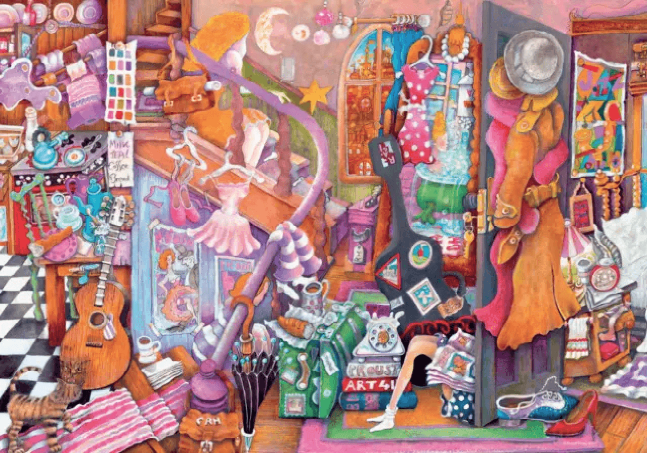 Ravensburger - puzzle la stanza della studentessa, 500 pezzi, puzzle adulti - RAVENSBURGER