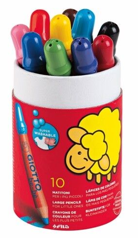 Giotto bebe' - barattolo 10 supermatitoni ideali per i più piccoli - GIOTTO