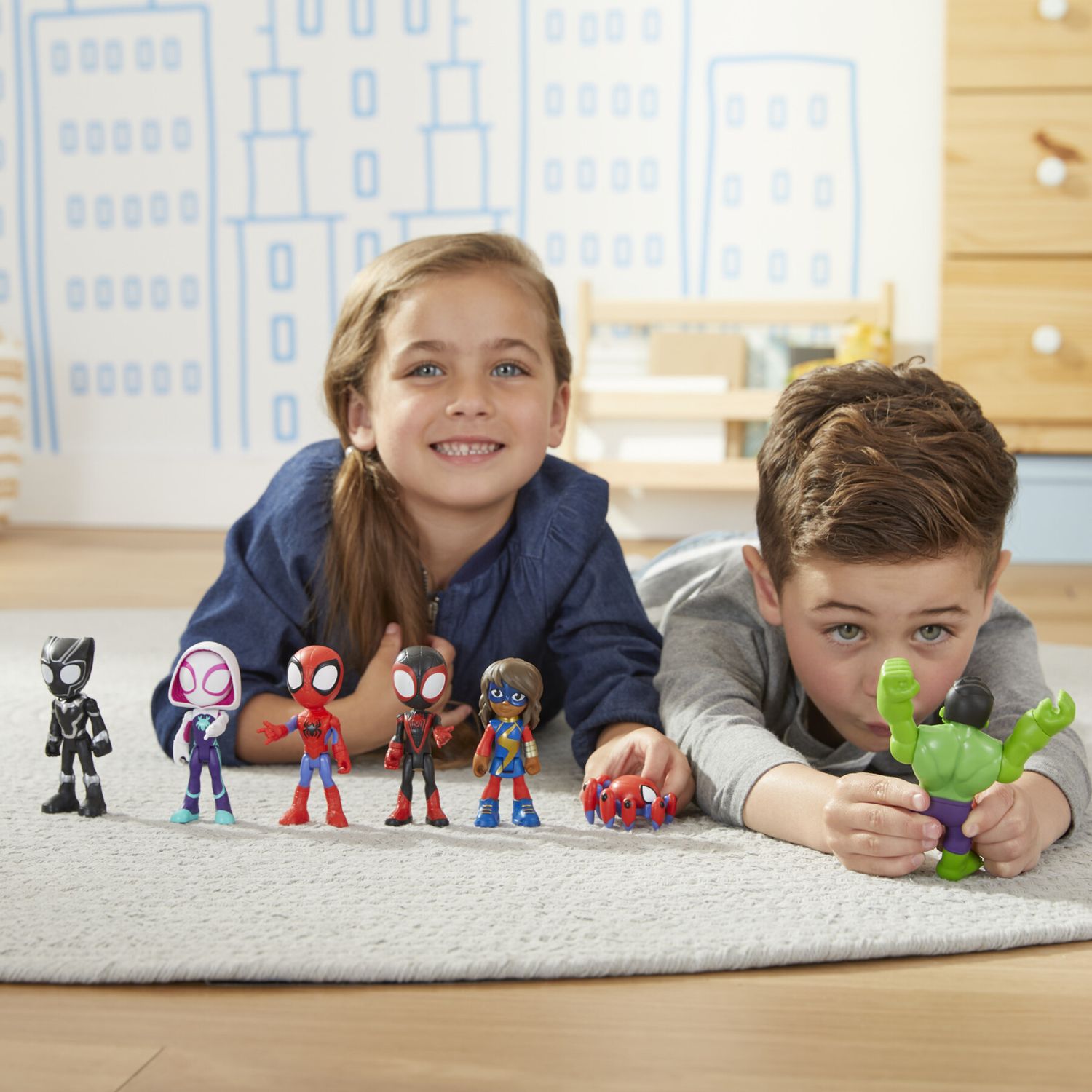 Hasbro marvel, spidey e i suoi fantastici amici, collezione di action figure team spidey e amici, include 7 action figure, regalo ideale per bambini e bambine, dai 3 anni in su - SPIDEY, MARVEL