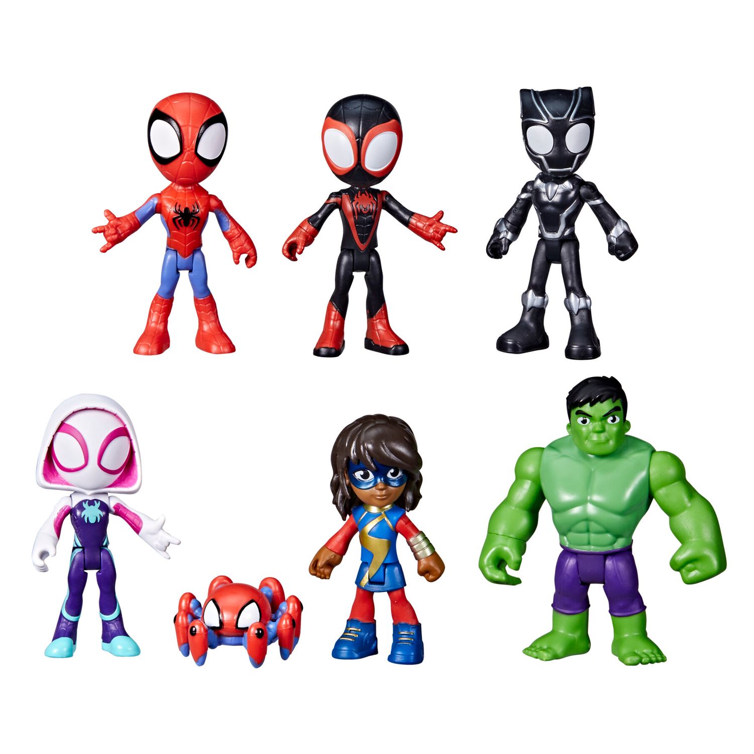 Hasbro marvel, spidey e i suoi fantastici amici, collezione di action figure team spidey e amici, include 7 action figure, regalo ideale per bambini e bambine, dai 3 anni in su - SPIDEY, MARVEL