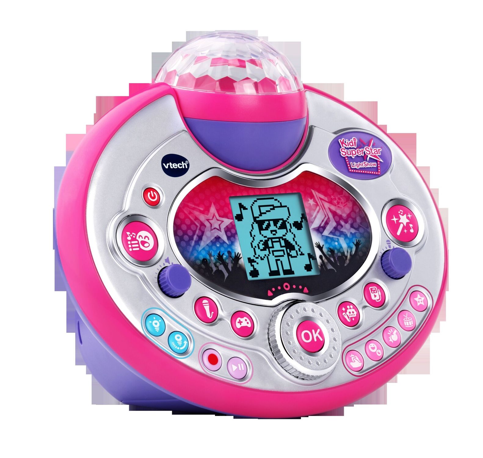 Vtech - kidi superstar lightshow, un microfono interattivo da pavimento con discoball luminosa per diventare una vera star! - VTECH