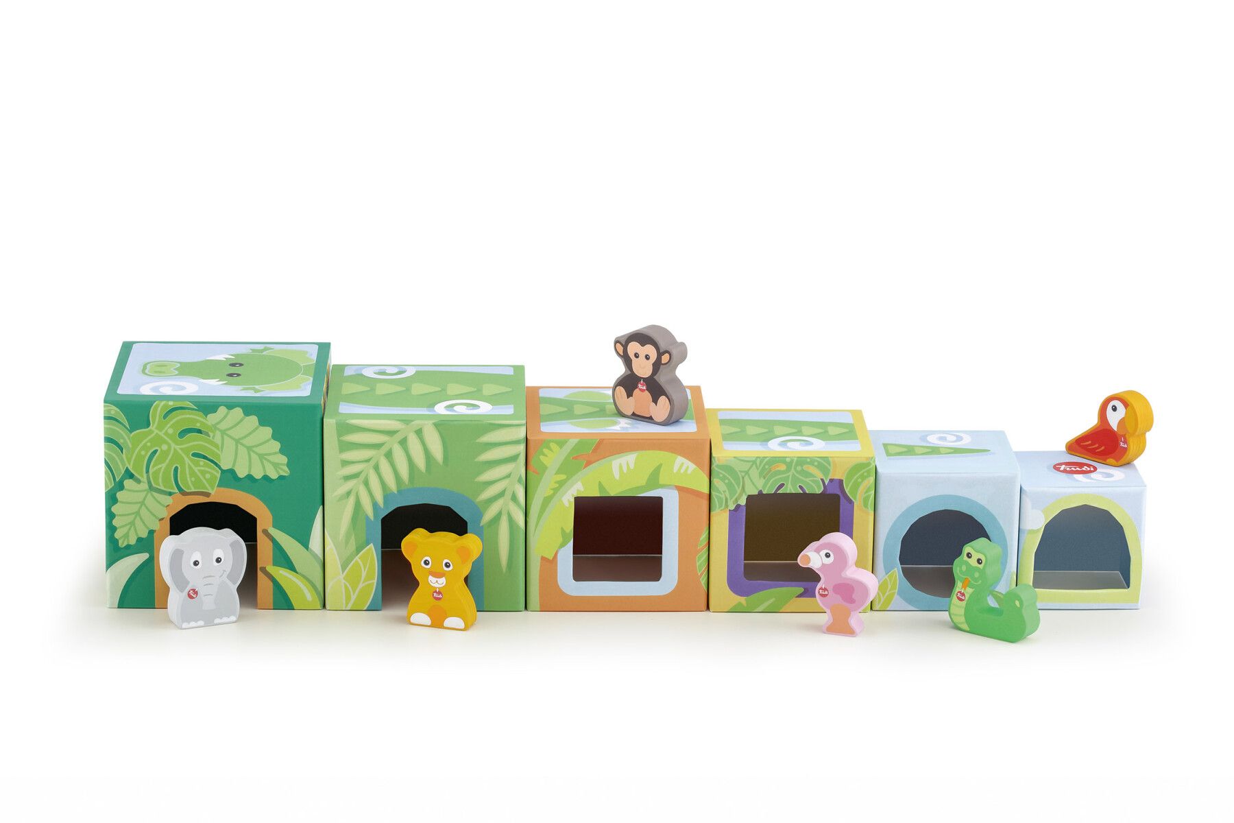 Sevi - cubi impilabili savana (12 pz) - Trudi