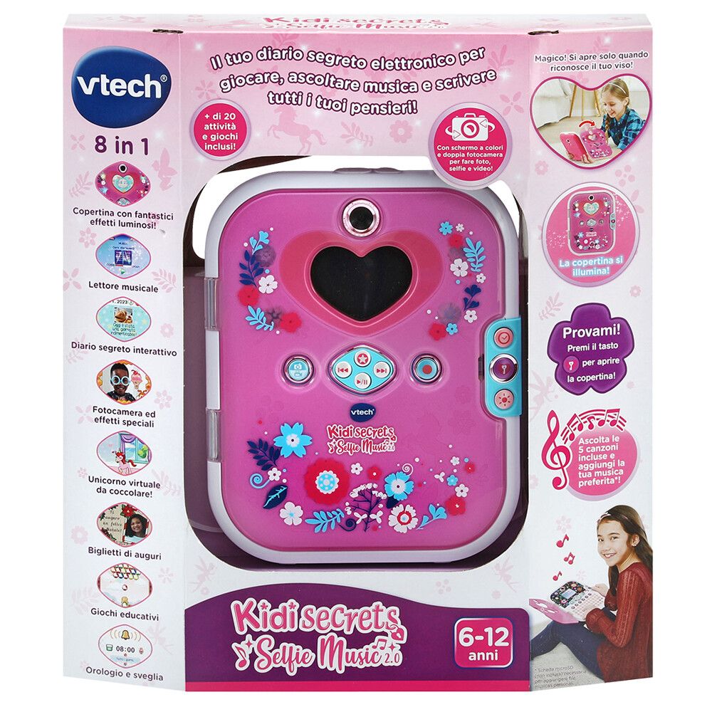 Vtech - kidi secrets selfie music 2.0 diario segreto elettronico con riconoscimento facciale! - VTECH
