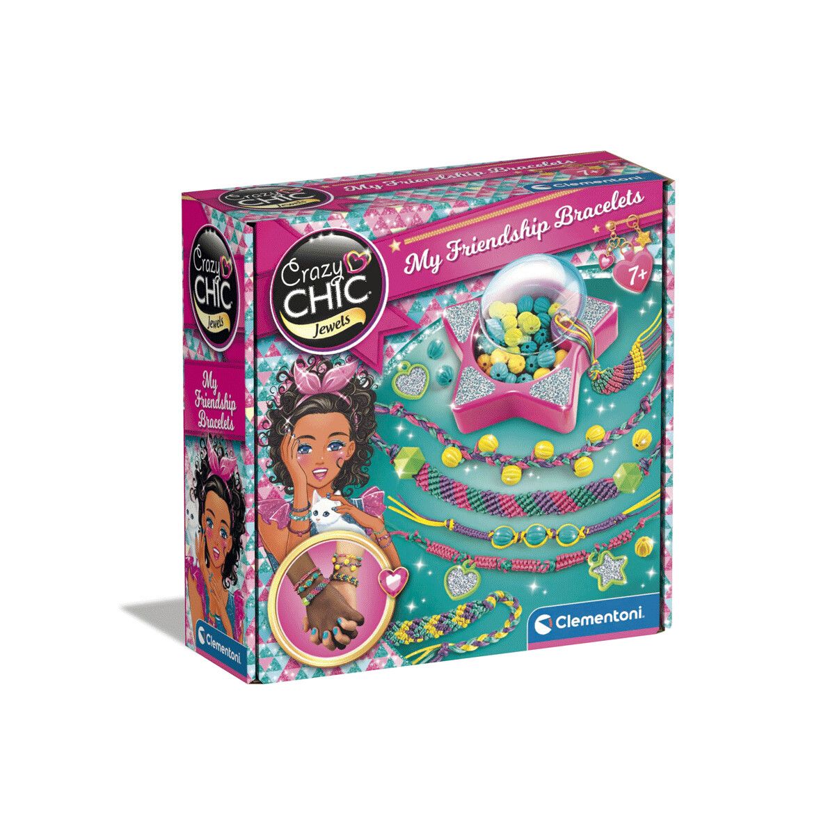 Clementoni - 18747 - crazy chic friendship braccialetti - CLEMENTONI, CRAZY CHIC