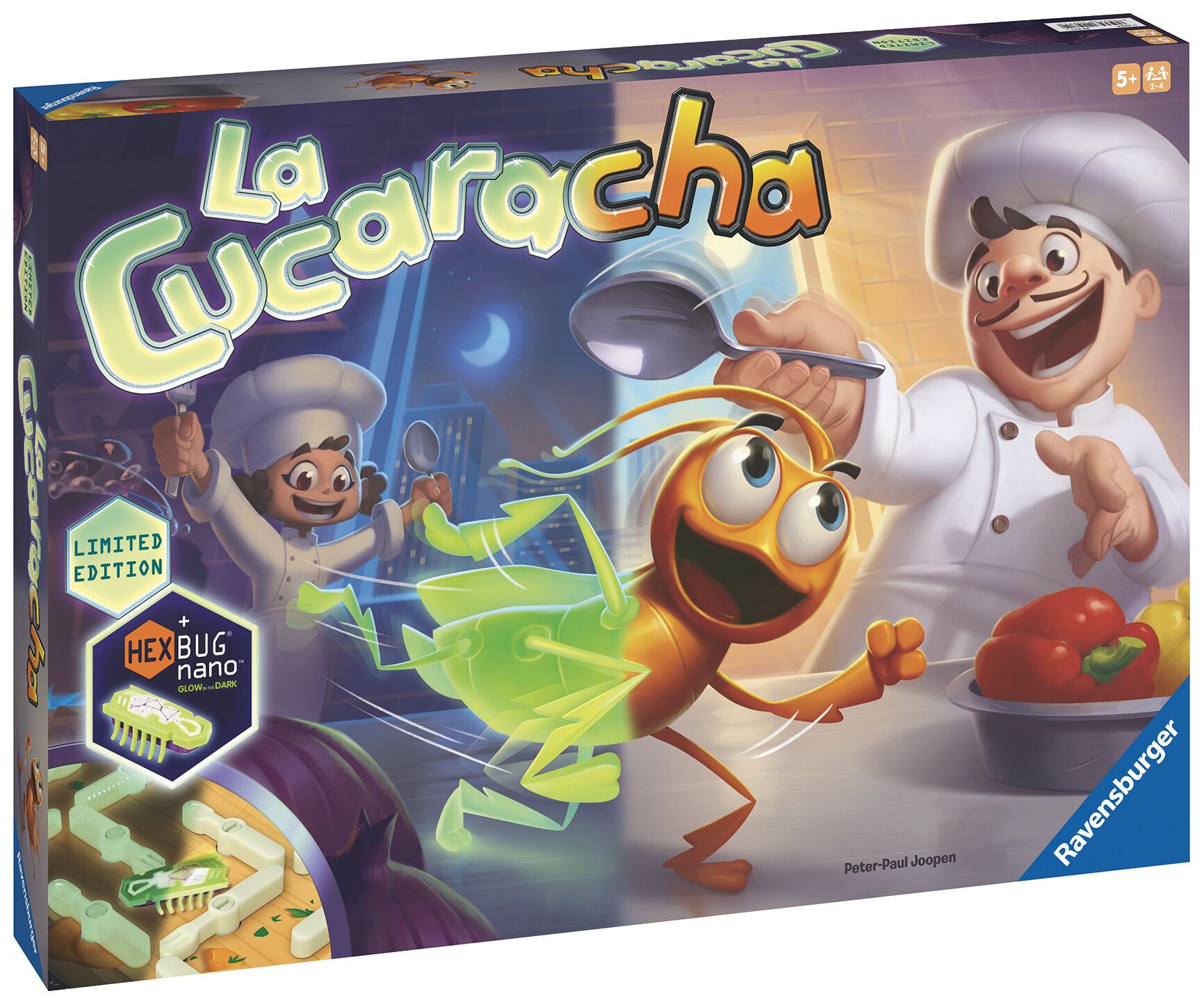 Ravensburger – la cucaracha glow in the dark, gioco da tavolo, da 2 a 4 giocatori, 6+ anni - RAVENSBURGER