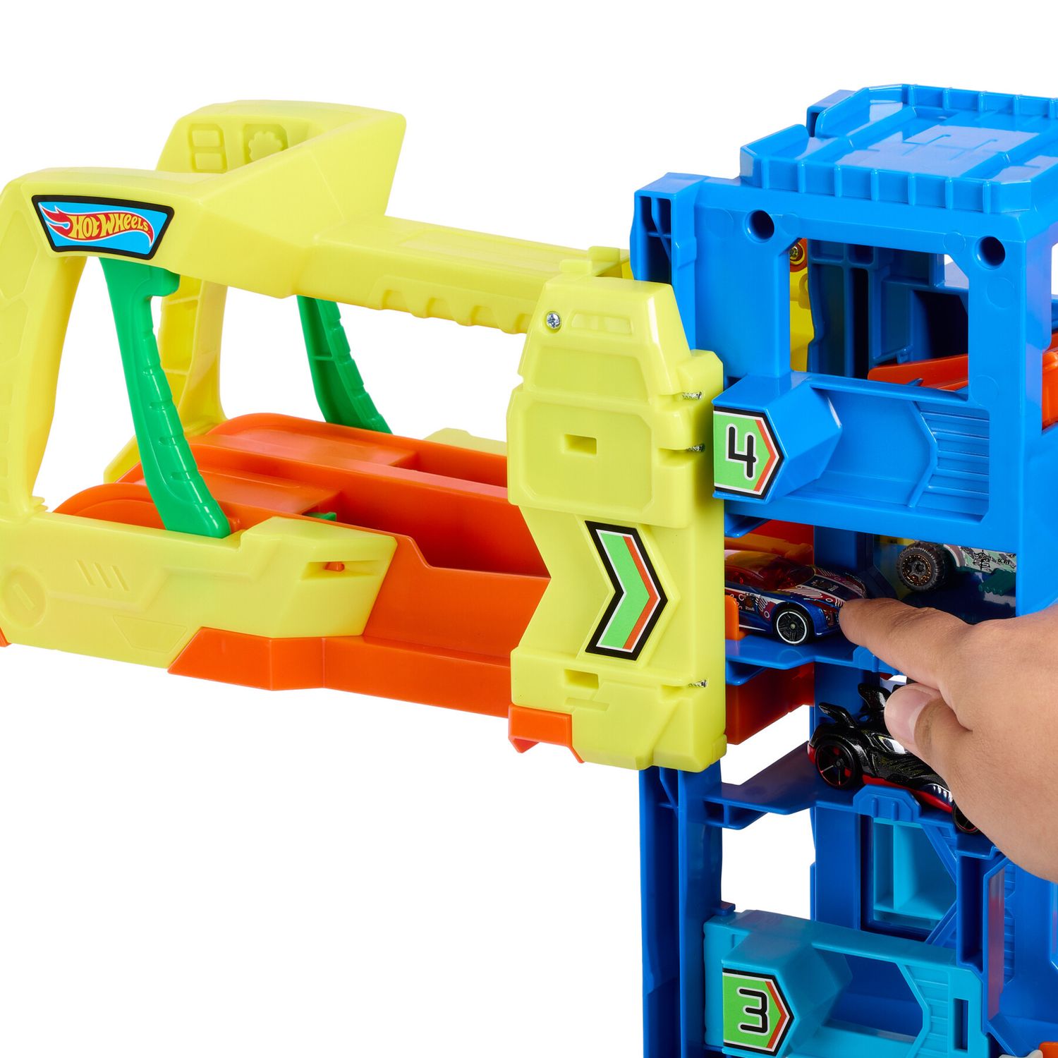 Hot wheels™ city mega garage playset con 2 macchinine die-cast, box per riporre oltre 50 macchinine - Hot Wheels