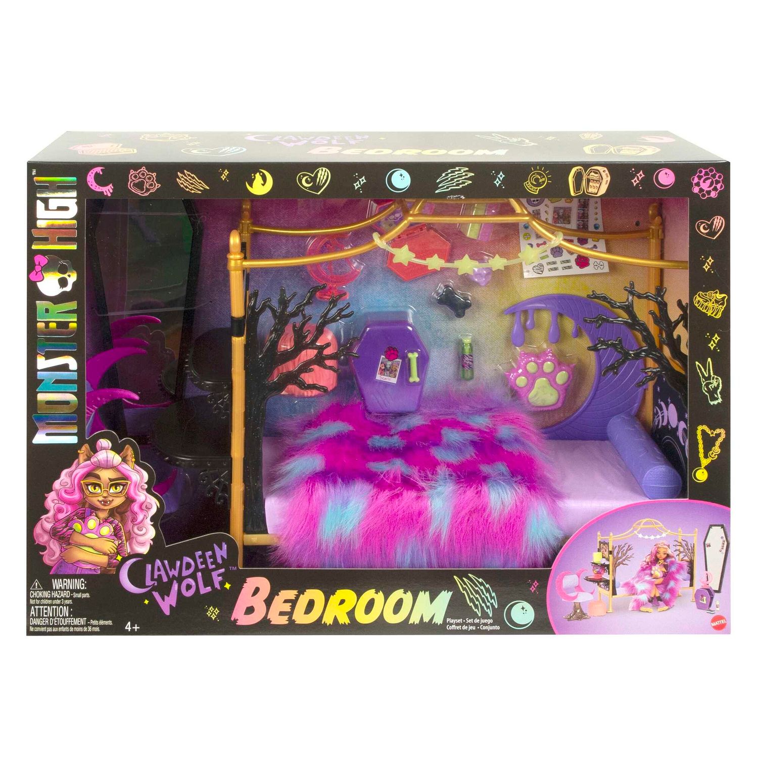 Monster high™ playset camera da letto di clawdeen wolf™ - Monster High