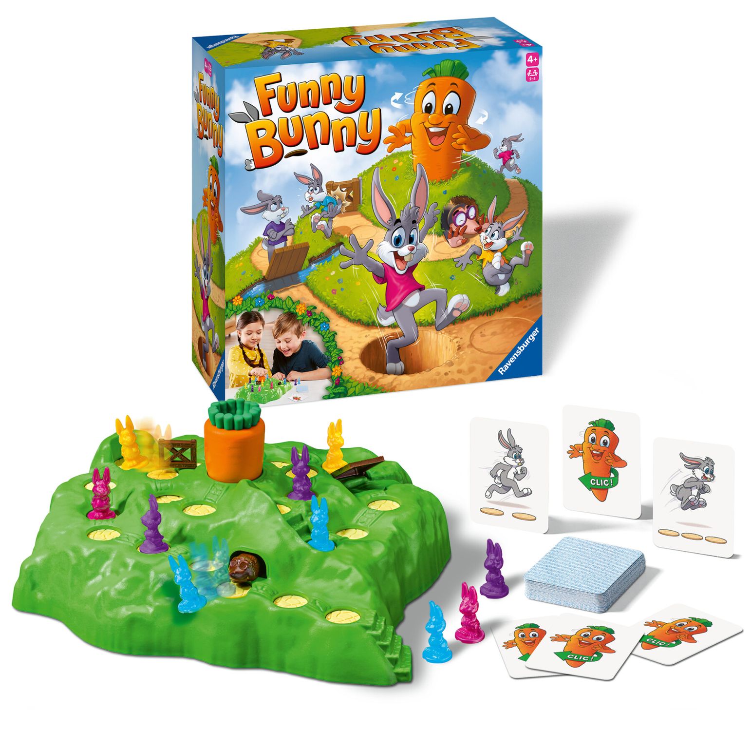 Ravensburger – funny bunny, gioco da tavolo, da 2 a 4 giocatori, 4+ anni - RAVENSBURGER