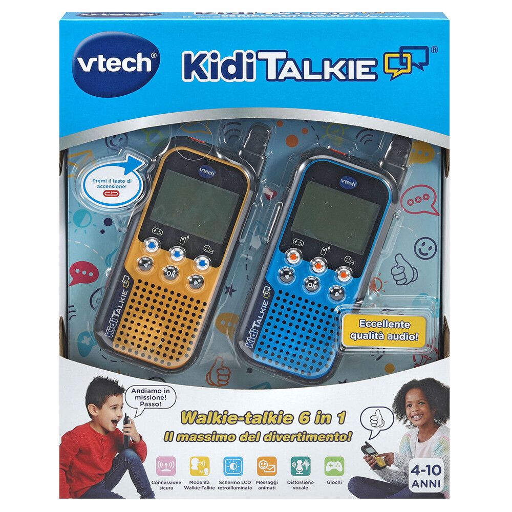 Vtech - kidi talkie ® walkie talkie 6 in 1 con schermo per ore di gioco e divertimento! - VTECH
