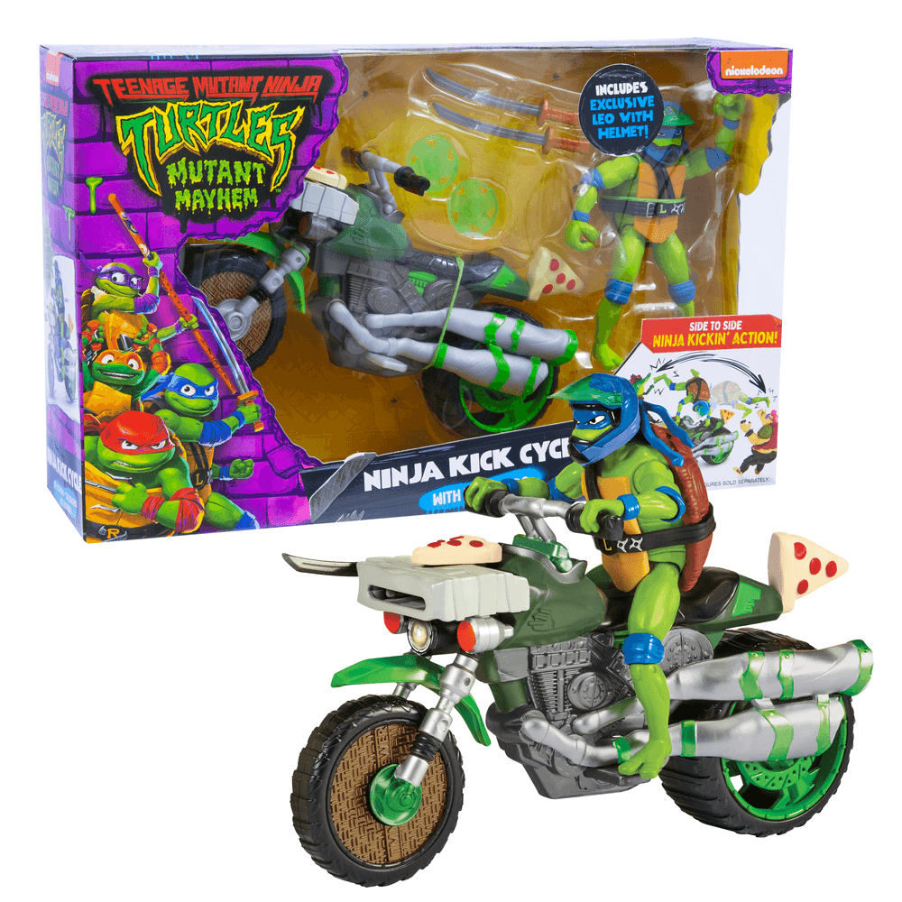 Turtles - moto con funzione da combattimento + leonardo - GIOCHI PREZIOSI, Turtles