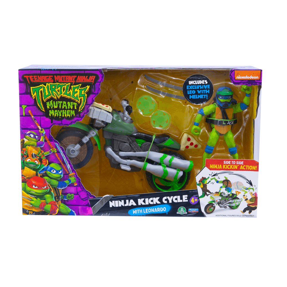 Turtles - moto con funzione da combattimento + leonardo - GIOCHI PREZIOSI, Turtles