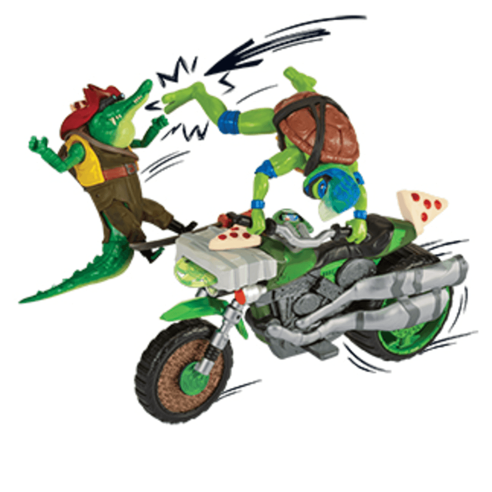 Turtles - moto con funzione da combattimento + leonardo - GIOCHI PREZIOSI, Turtles