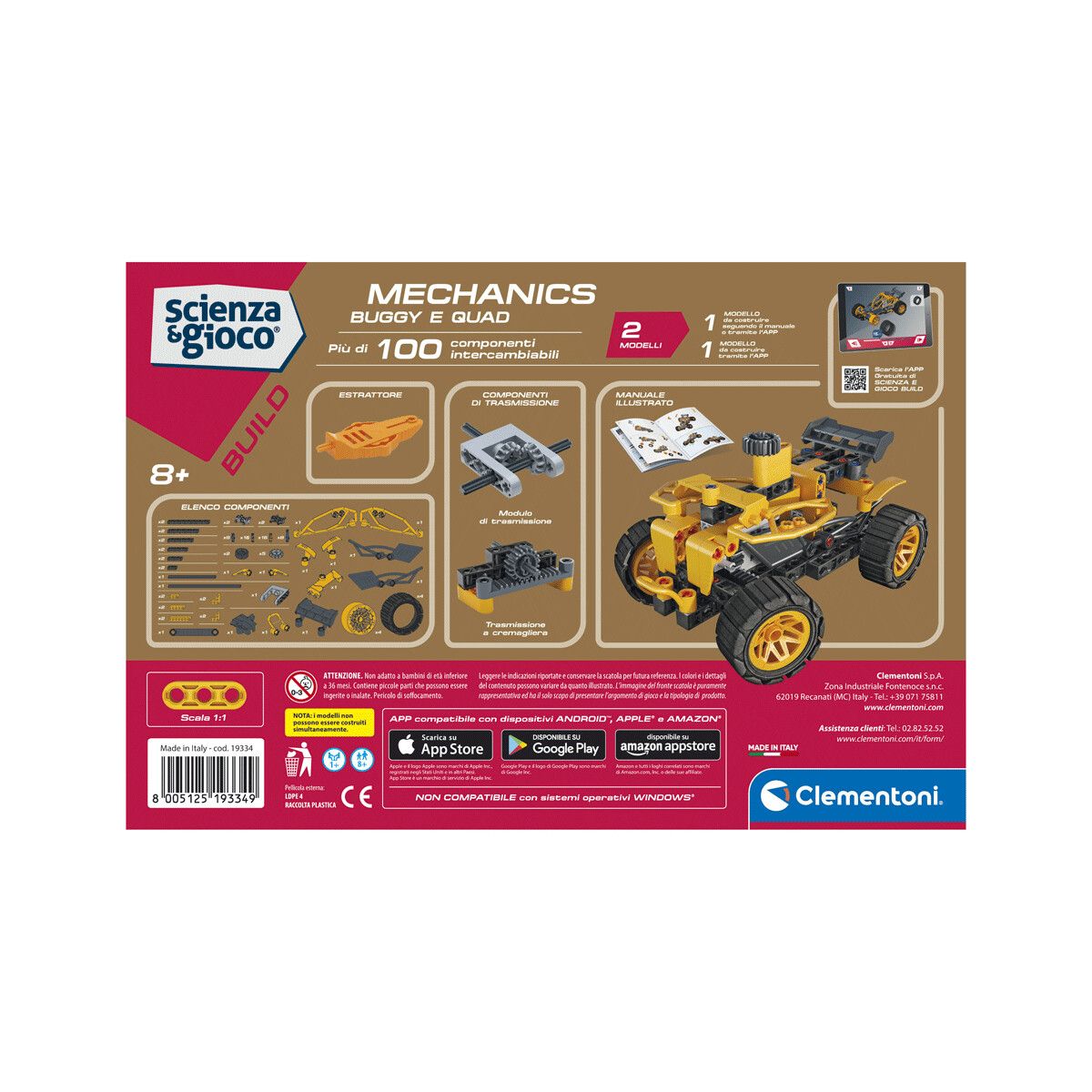Clementoni - 19334 - buggy e quad - kit scientifico - CLEMENTONI, Scienza e Gioco