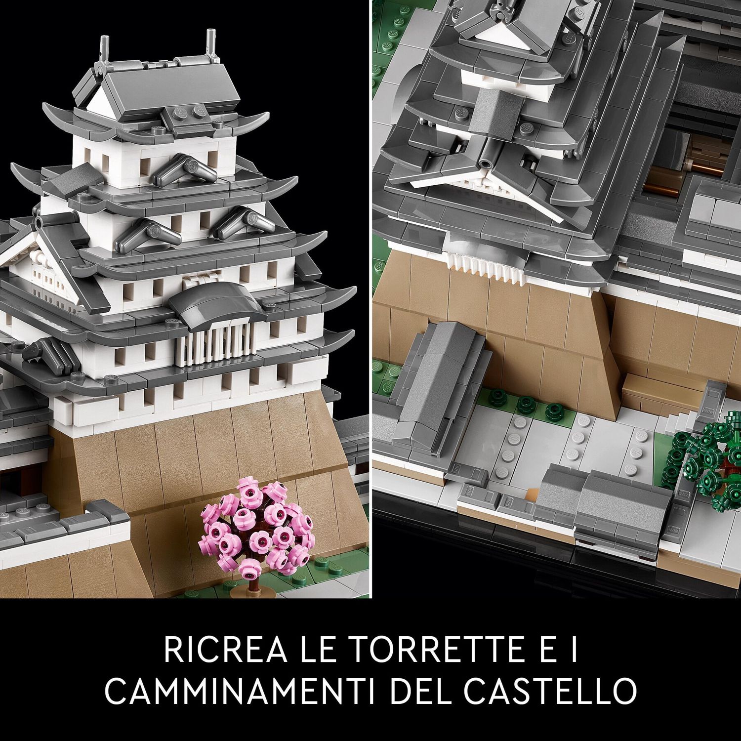 Lego architecture 21060 castello di himeji, kit modellismo adulti, collezione monumenti, albero ciliegio in fiore da costruire - LEGO ARCHITECTURE, Lego
