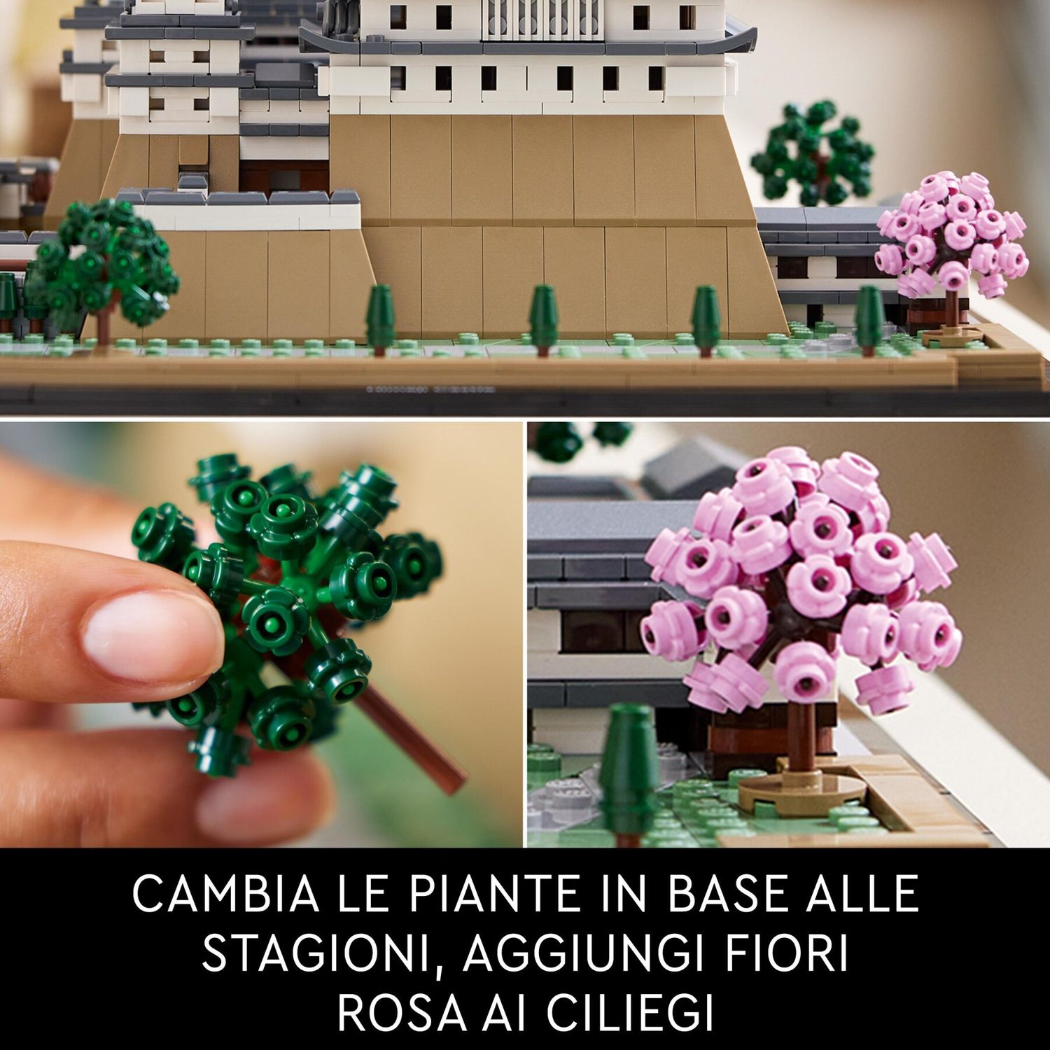 Lego architecture 21060 castello di himeji, kit modellismo adulti, collezione monumenti, albero ciliegio in fiore da costruire - LEGO ARCHITECTURE, Lego