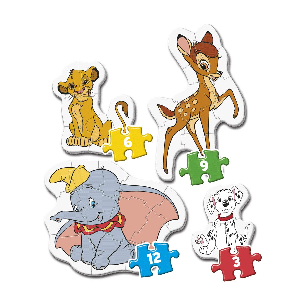 Clementoni - 20806 - my first puzzle disney 3 6 9 12 pezzi - CLEMENTONI