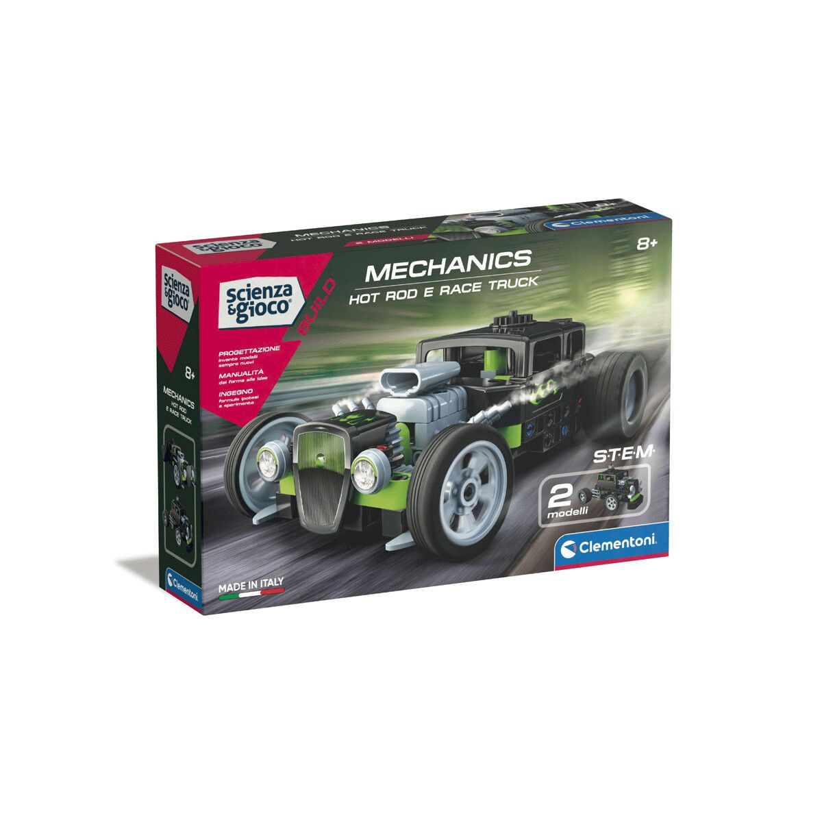 Clementoni - 19335 - hot road e race truck - kit scientifico - CLEMENTONI, Scienza e Gioco