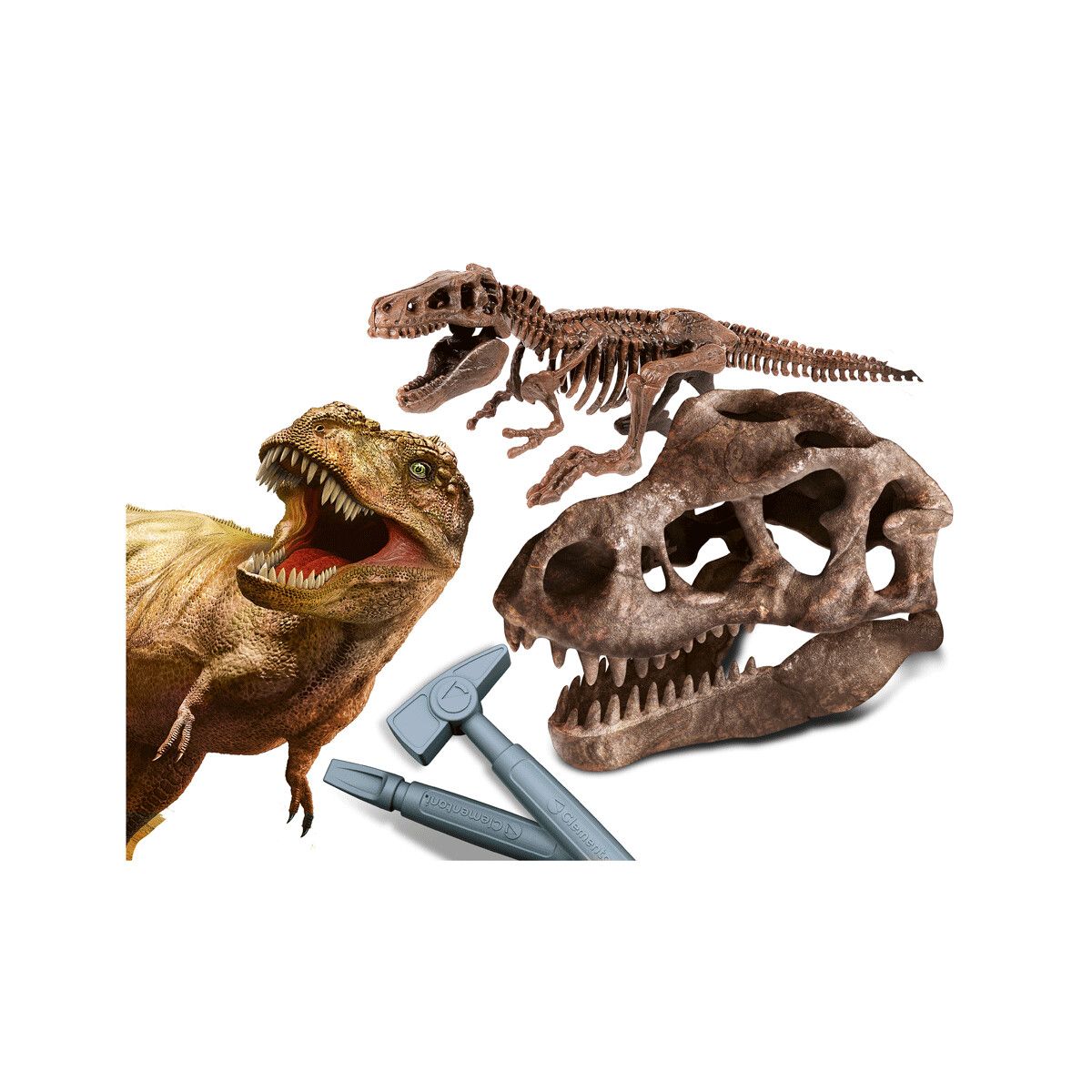 Clementoni - 19324 - archeogiocando kit t-rex 2in1 - CLEMENTONI, Scienza e Gioco