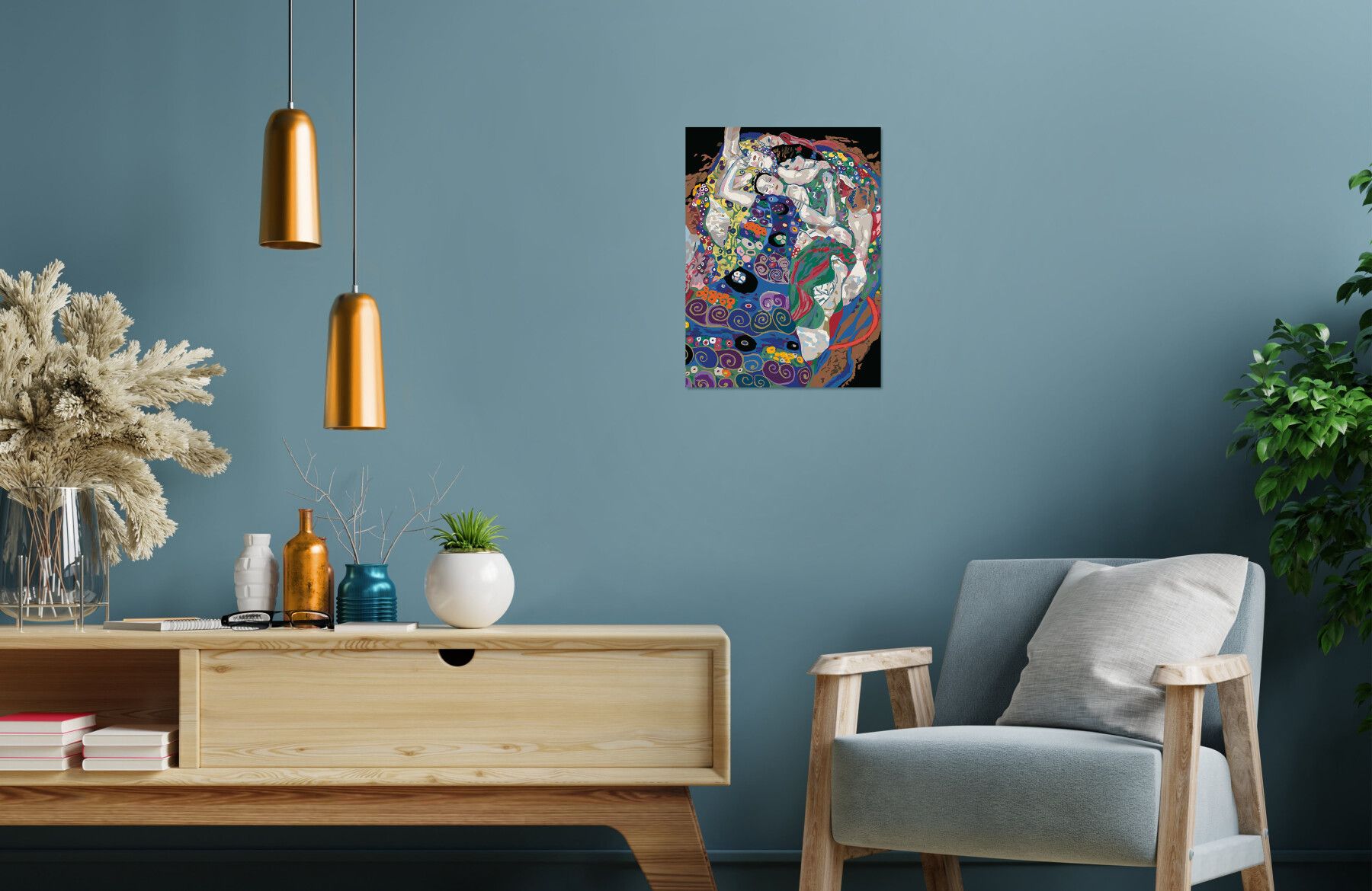 Ravensburger - creart art collection klimt: la vergine, kit per dipingere con i numeri, gioco creativo e relax, 14+ anni - CREART