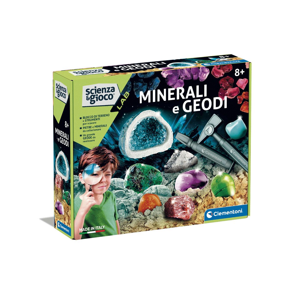 Clementoni - 19350 - minerali e geodi - kit scientifico - CLEMENTONI, Scienza e Gioco