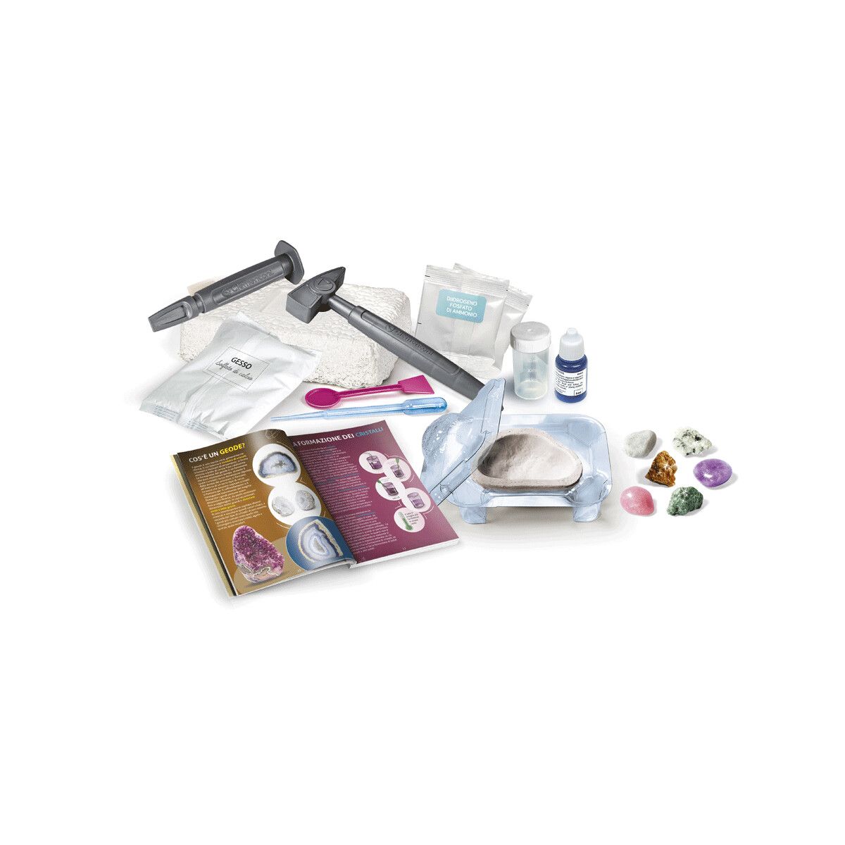 Clementoni - 19350 - minerali e geodi - kit scientifico - CLEMENTONI, Scienza e Gioco