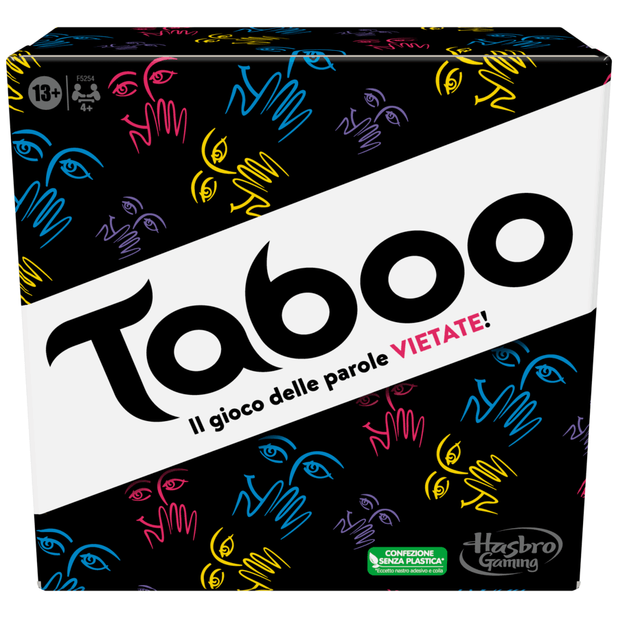 Taboo, gioco da tavolo, giochi con parole da indovinare per adulti e adolescenti dai 13 anni in su, giochi per le feste per 4 o più giocatori - HASBRO GAMING