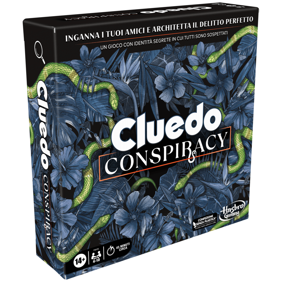 Cluedo conspiracy, gioco da tavolo per adulti e ragazzi, dai 14 anni in su, gioco di strategia con identità segrete, per 4-10 giocatori - HASBRO GAMING