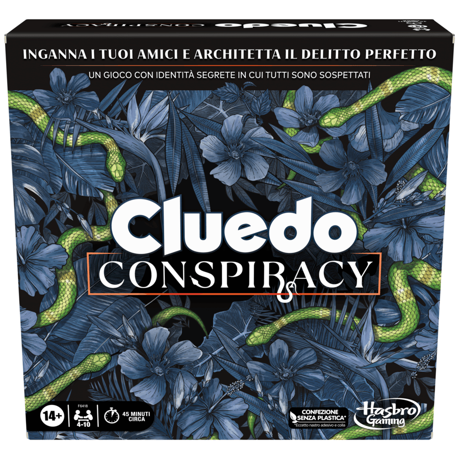 Cluedo conspiracy, gioco da tavolo per adulti e ragazzi, dai 14 anni in su, gioco di strategia con identità segrete, per 4-10 giocatori - HASBRO GAMING