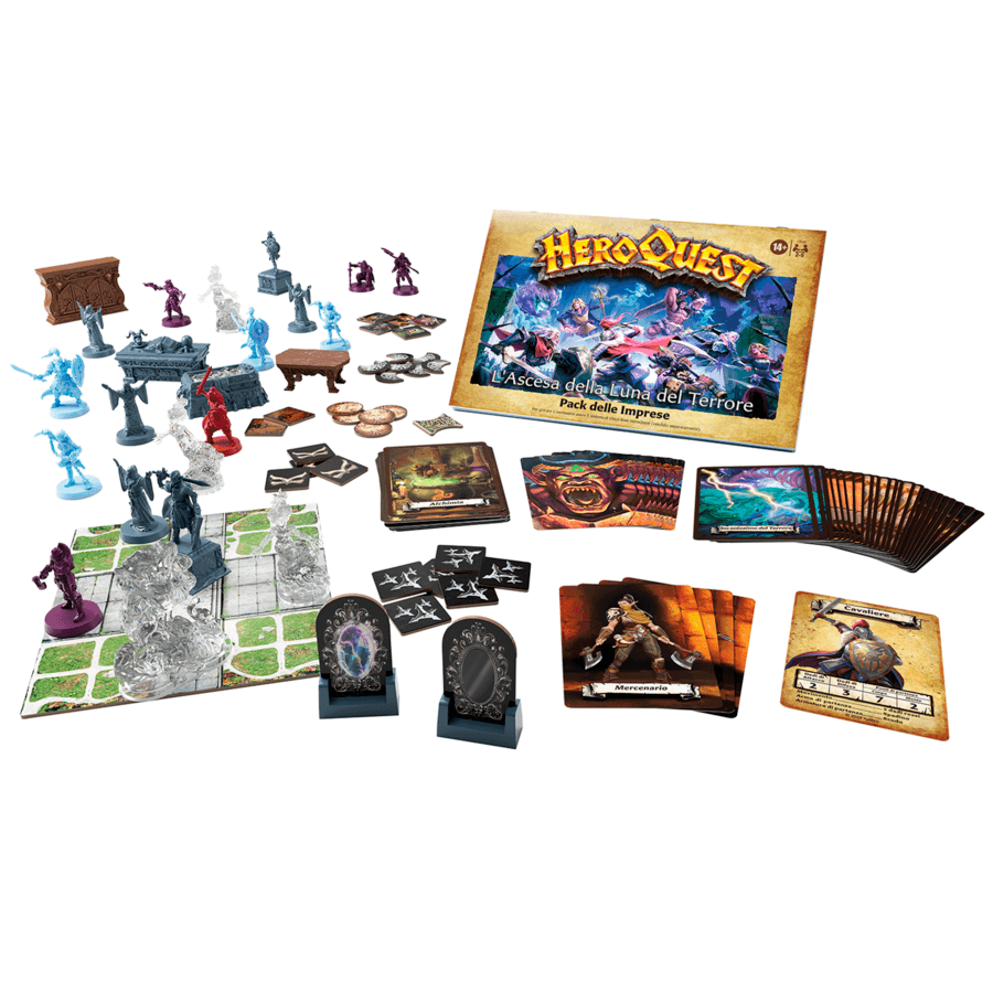 Avalon hill, heroquest, pack delle imprese l'ascesa della luna del terrore, è necessario avere il sistema di gioco base heroquest, dai 14 anni in su - HASBRO GAMING