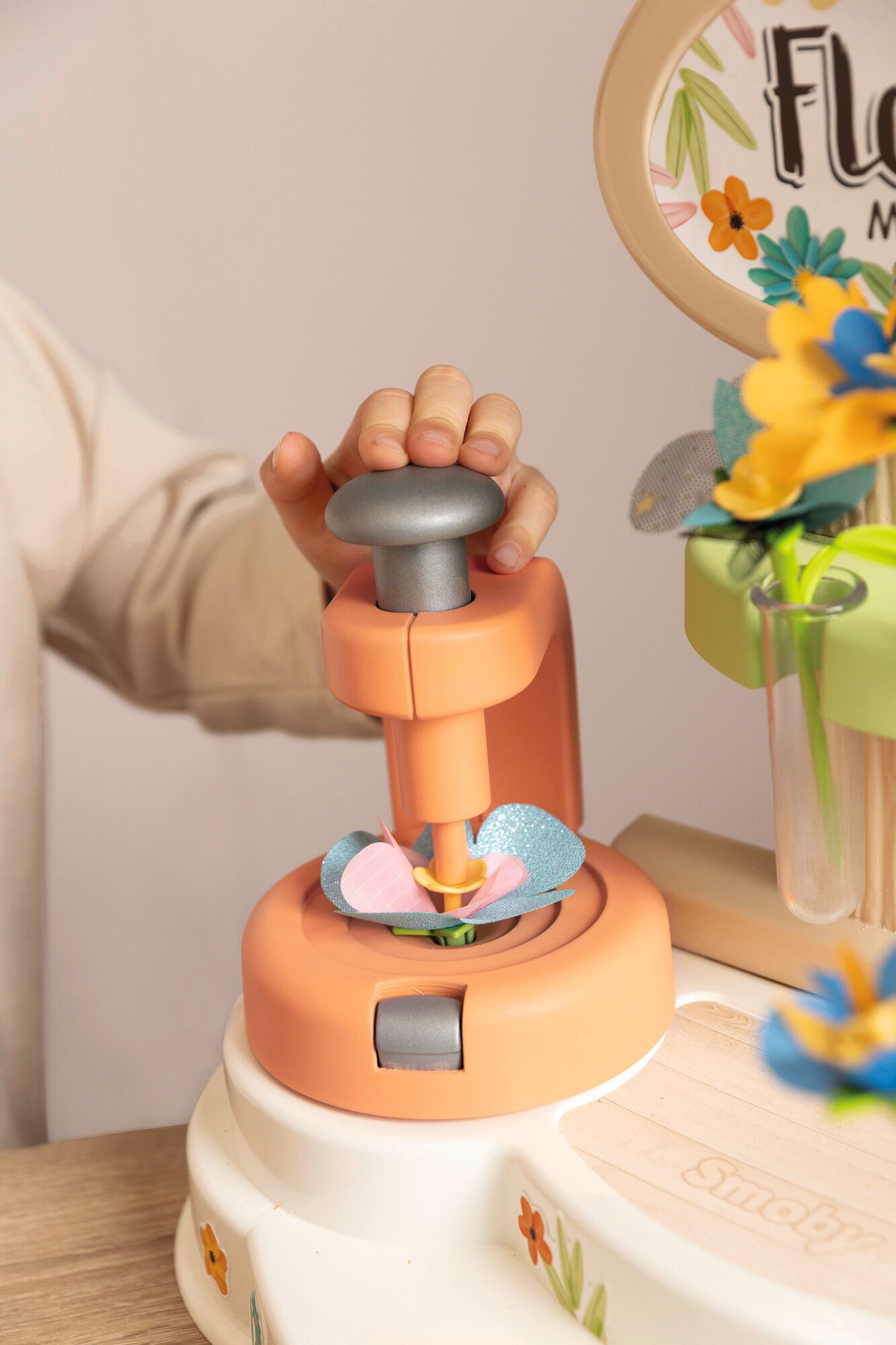 Flower market laboratorio dei fiori, +3 anni, crea i tuoi fiori, 104 accessori, made in france - SMOBY