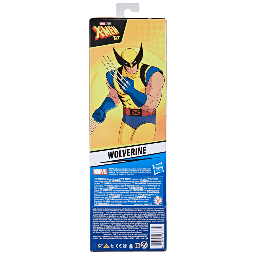 Hasbro marvel x-men, action figure di wolverine da 28,5 cm, giocattoli super hero, dai 4 anni in su - Avengers, MARVEL