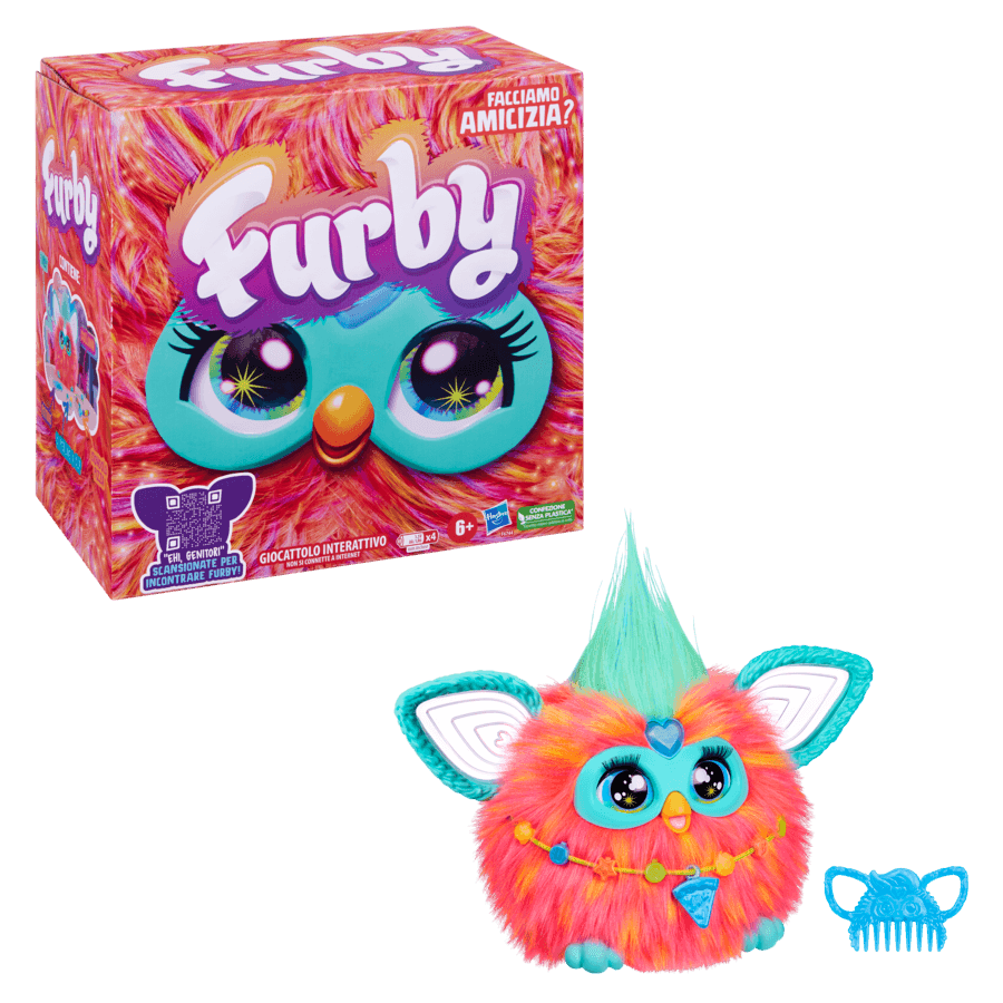 Furby corallo, giocattoli di peluche interattivi per bambini e bambine dai 6 anni in su - FURBY