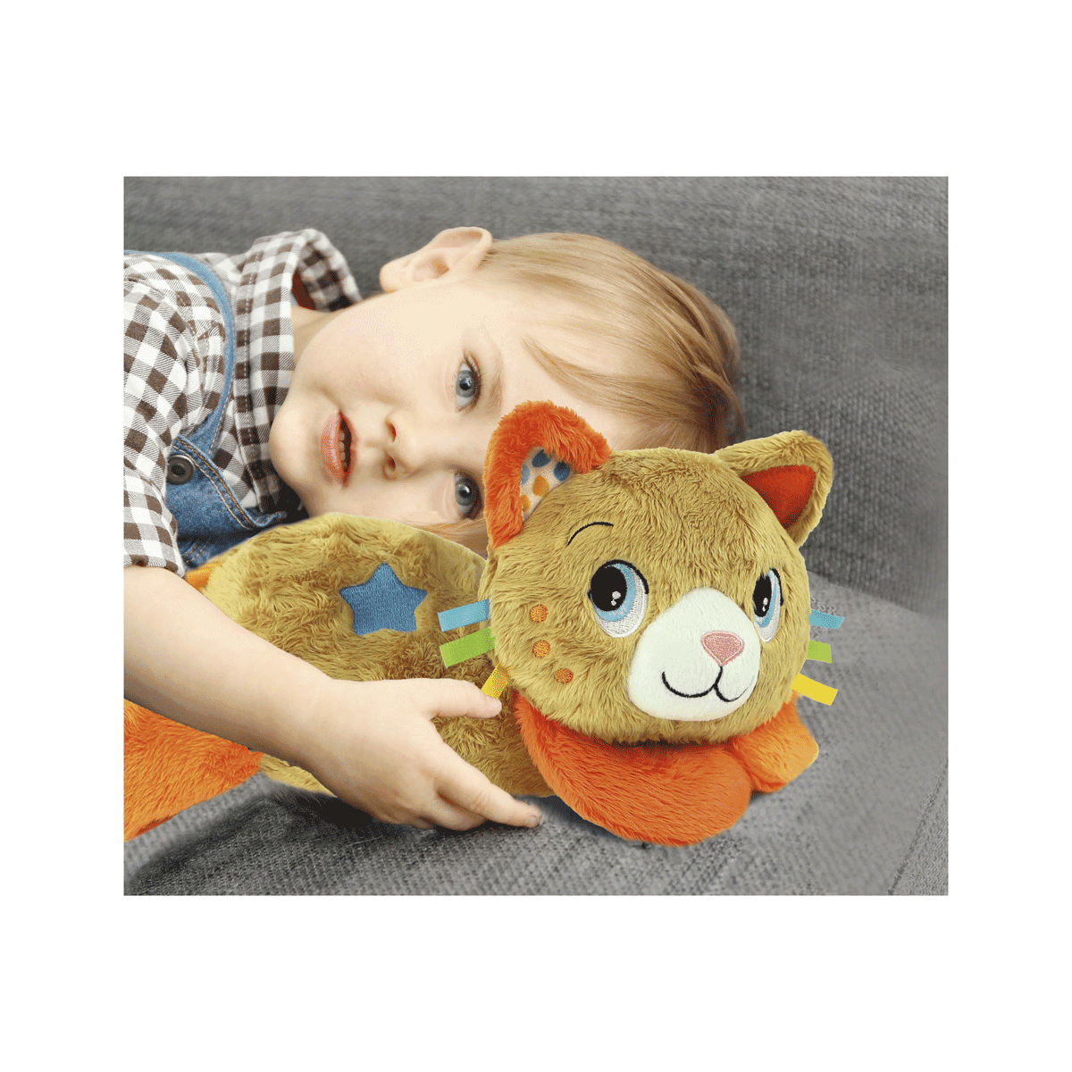 Clementoni - roby ron ron, peluche interattivo con vibrazione, melodie e suoni - BABY CLEMENTONI