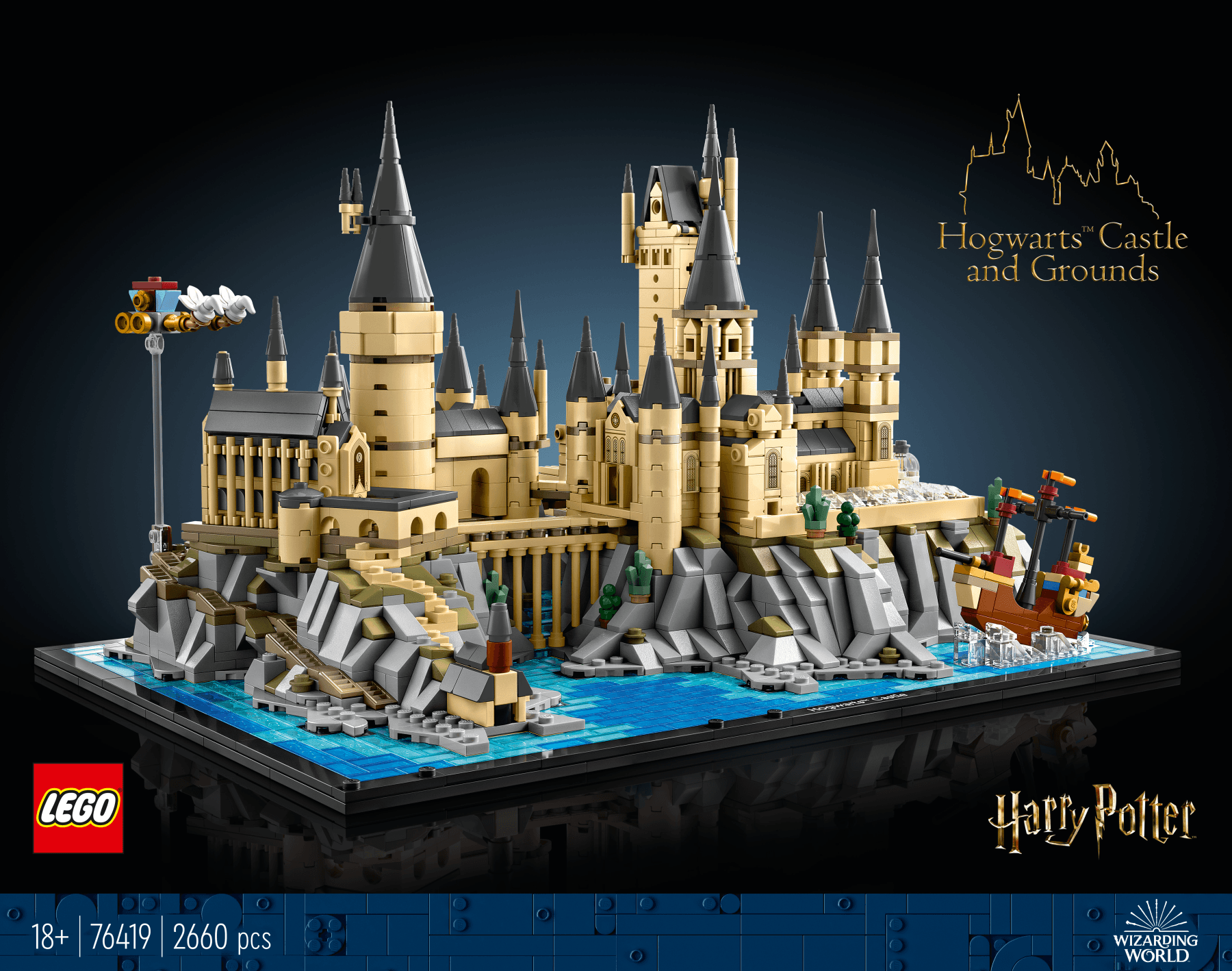 Lego harry potter 76419 castello e parco di hogwarts, grande set con torre dell'astronomia, sala grande e camera dei segreti - LEGO® Harry Potter™, Lego