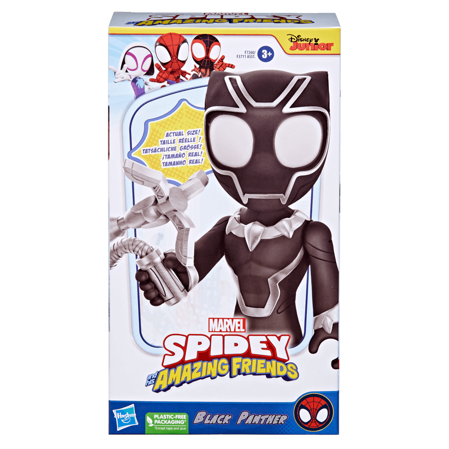 Hasbro marvel spidey e i suoi fantastici amici - action figure di supersized black panther, giocattoli di supereroi per età prescolare - SPIDEY, MARVEL